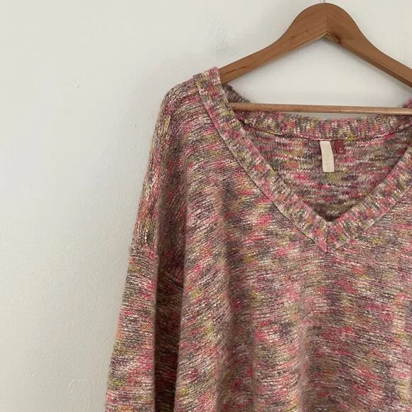 Anthropologie Pilcro Spacedye Deep V Neck Sweater Size Medium - Picture 6 of 6
